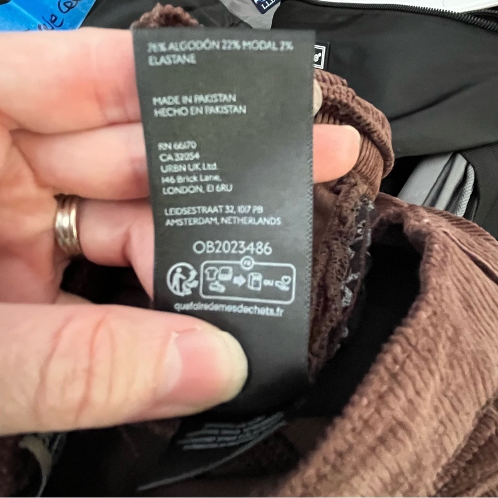 We The Free Women's Corduroy Pants in Deep Brown Size 31 - Picture 6 of 8